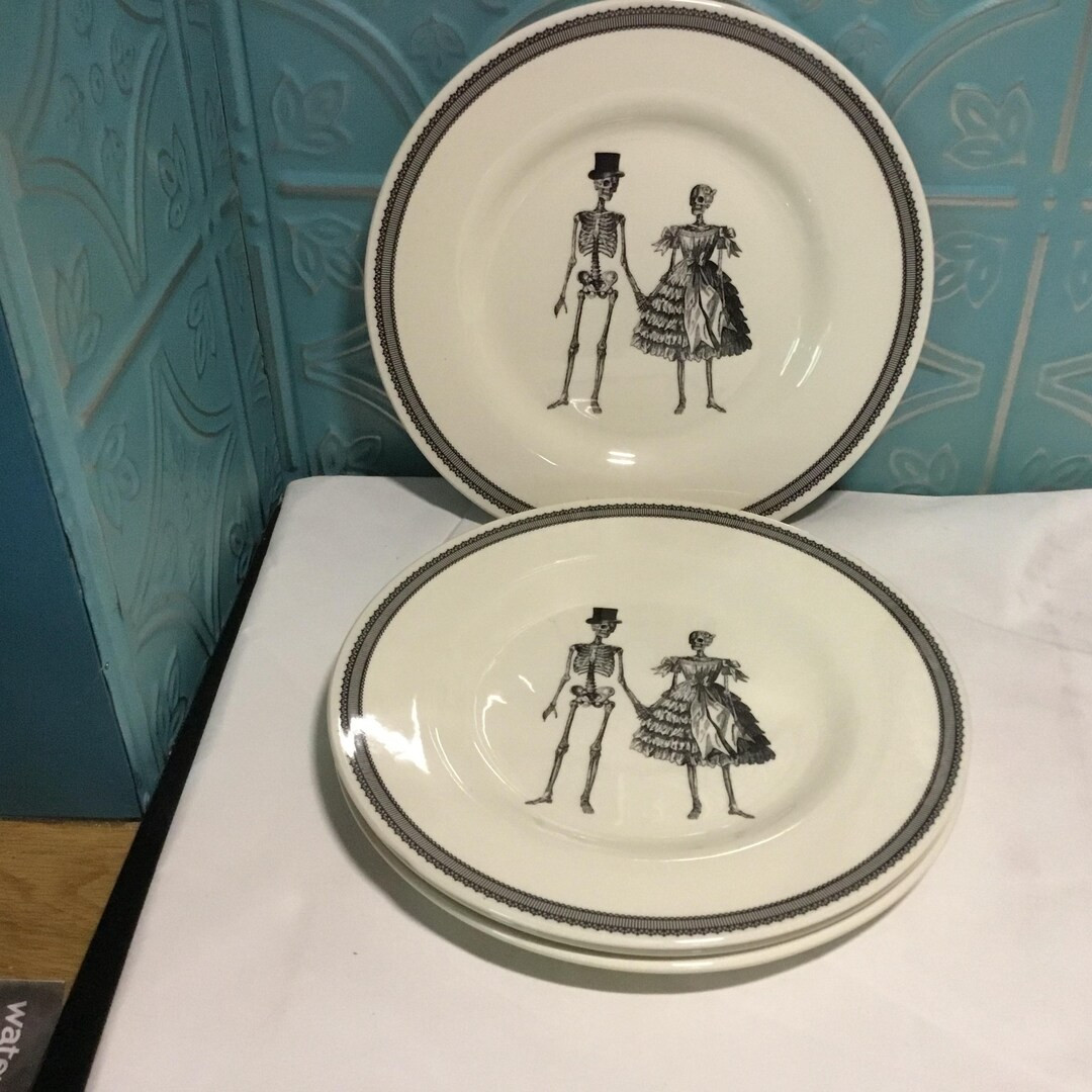 Skeleton Dessert Plates - Etsy | Etsy (US)