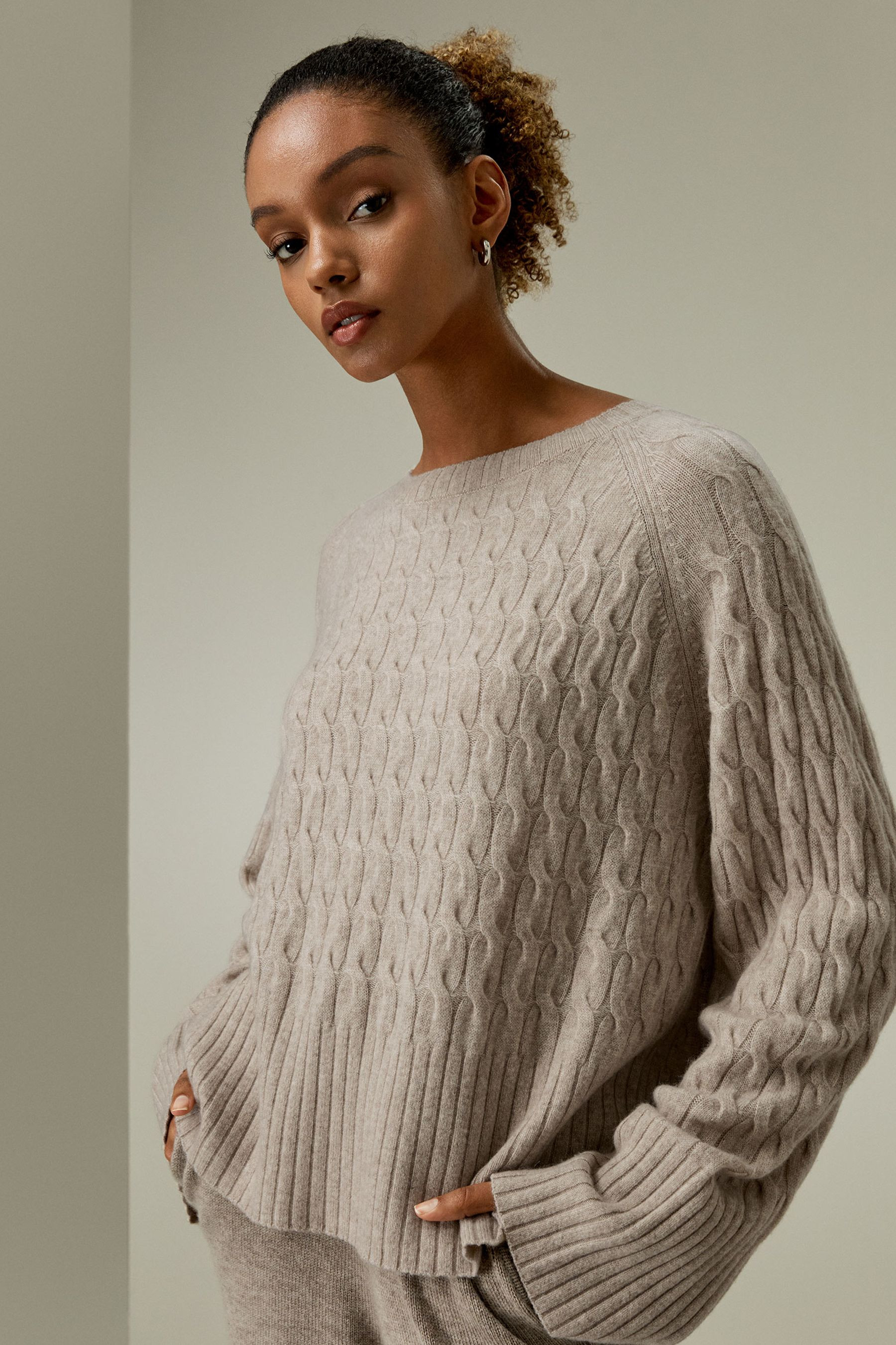 Baby Cashmere Cable-knit Sweater | LilySilk