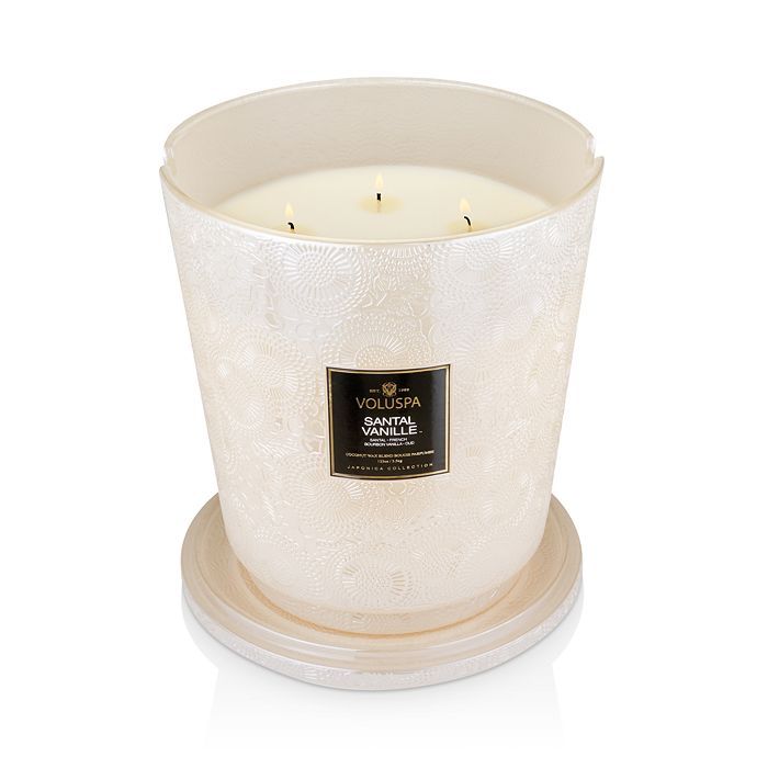 Santal Vanille Hearth Embossed Glass 5-Wick Glass Candle with Lid 123 oz. | Bloomingdale's (US)