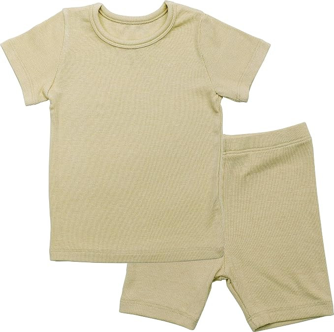 AVAUMA Baby Boys Girls Pajama Set Kids Toddler Snug fit Ribbed Rayon Sleepwear pjs for Daily Life... | Amazon (US)