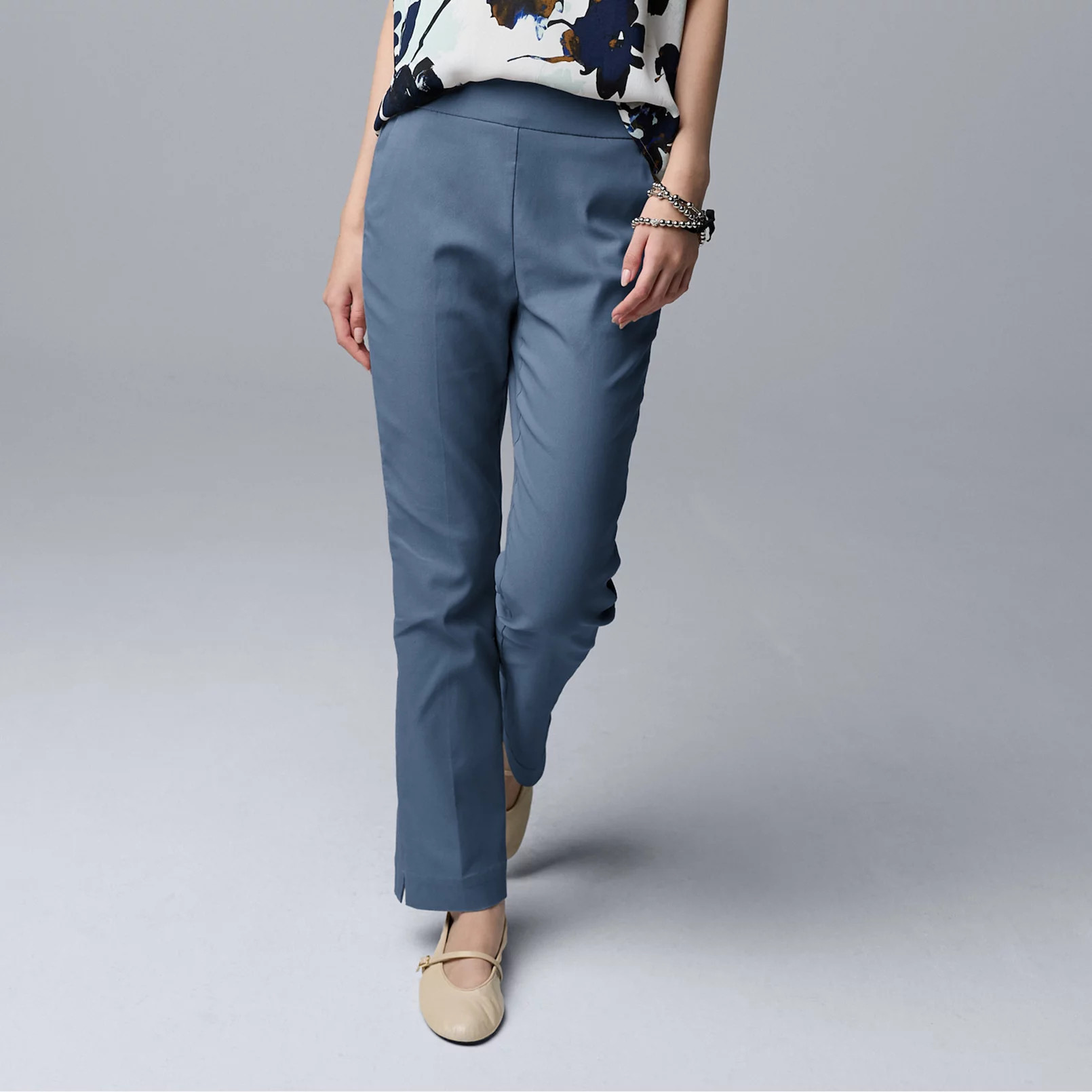 Women's Simply Vera Vera Wang Luxe Twill Ankle Pants | Kohl's