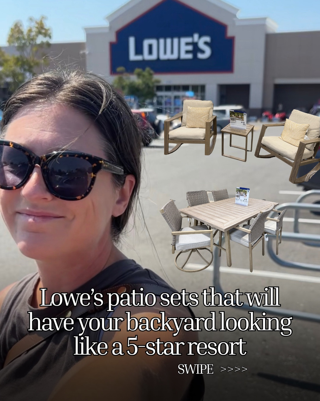 We all want our backyard to feel like a vacation. The kind of space where you can sit down with a drink, exhale, and feel like you are at a resort. But most of us are not trying to spend thousands to get that look. The good news is you do not have to. With the right pieces, you can create that elevated resort style vibe for a fraction of the price. These are my favourite Lowe’s patio sets that give you that high end, designer feel without the luxury price tag. ☀️ @lowes 

#LTKSeasonal #LTKmomlife #LTKHome