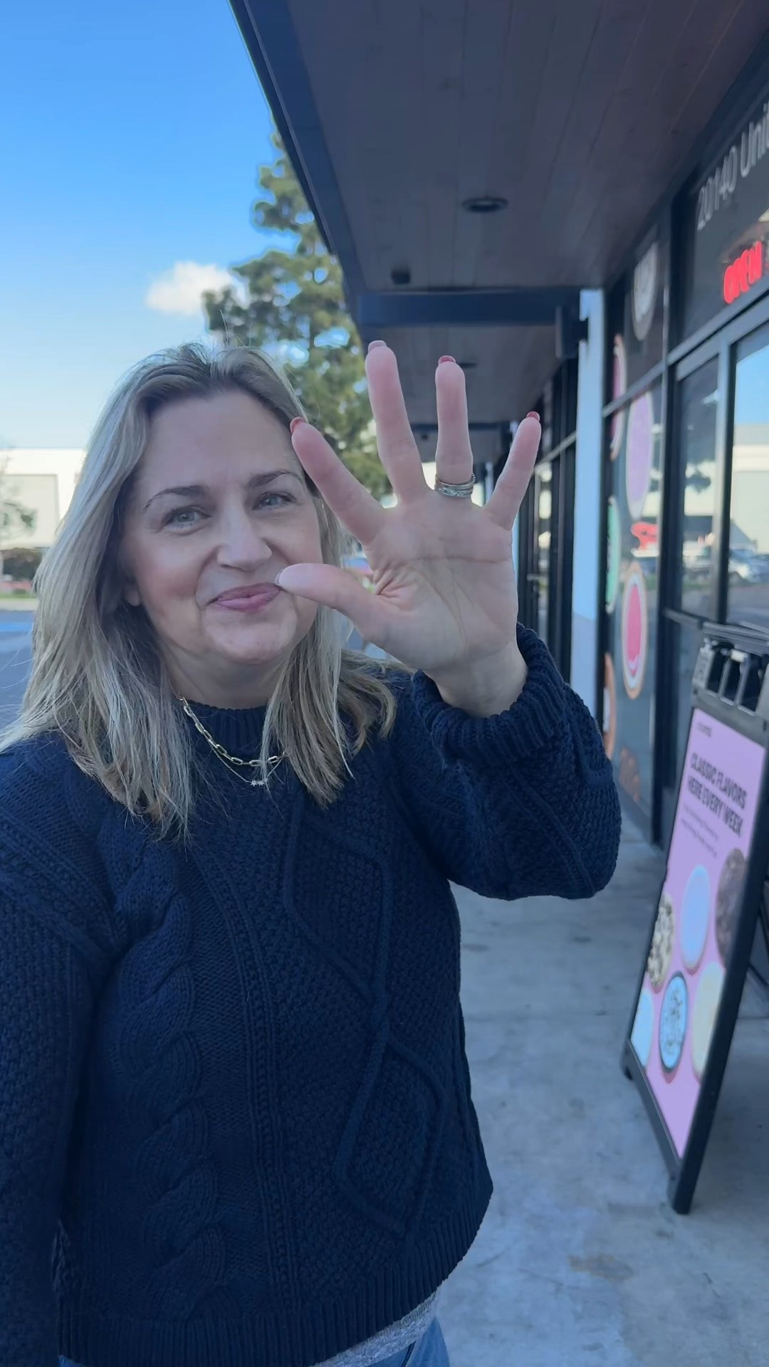 Had a quick little lunch with my husband today. Absolutely loving this cotton sweater.  It is the perfect layering piece and I still find these jeans super comfortable.  