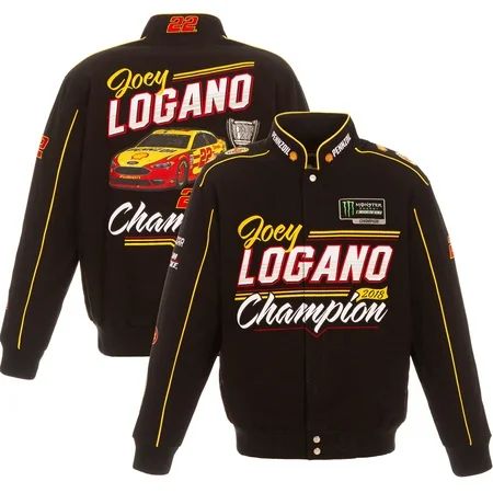 Joey Logano JH Design 2018 Monster Energy NASCAR Cup Series Champion Twill Full-Snap Jacket - Black | Walmart (US)