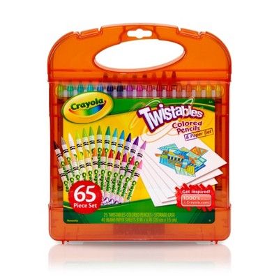 Crayola Twistables 65pc Colored Pencils & Paper Set | Target