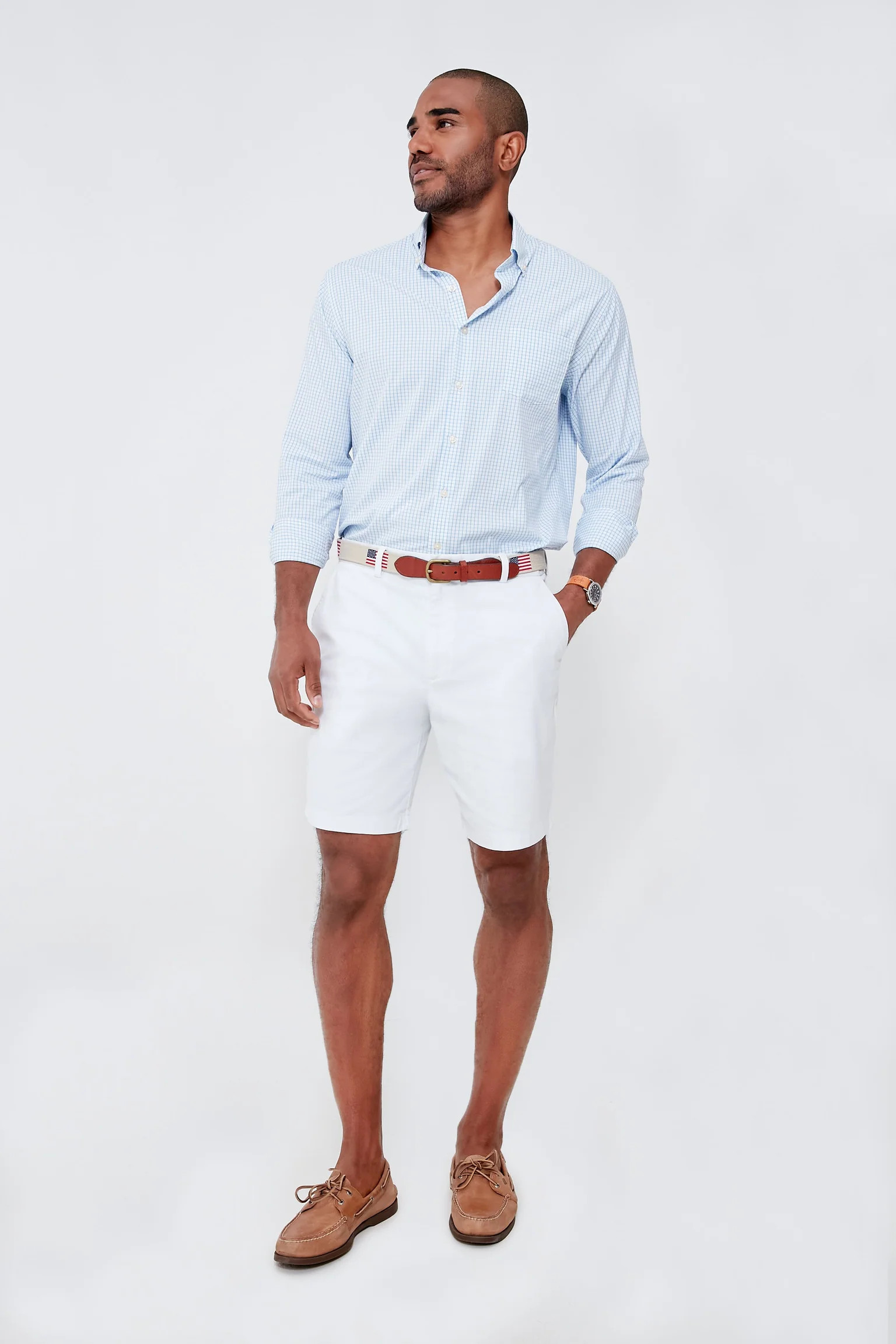 Cottage Blue Hanford Performance Twill Sport Shirt | Tuckernuck (US)