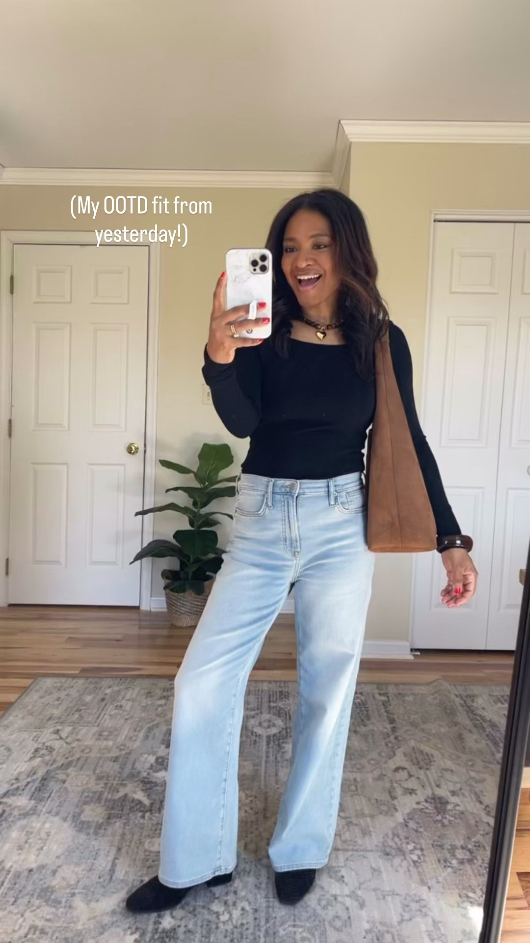 Wearing a small in these tops from Amazon. I wear a size 27 in the sweatpant jeans  

L #ltkover40 #ltkgrwm #ltkootd