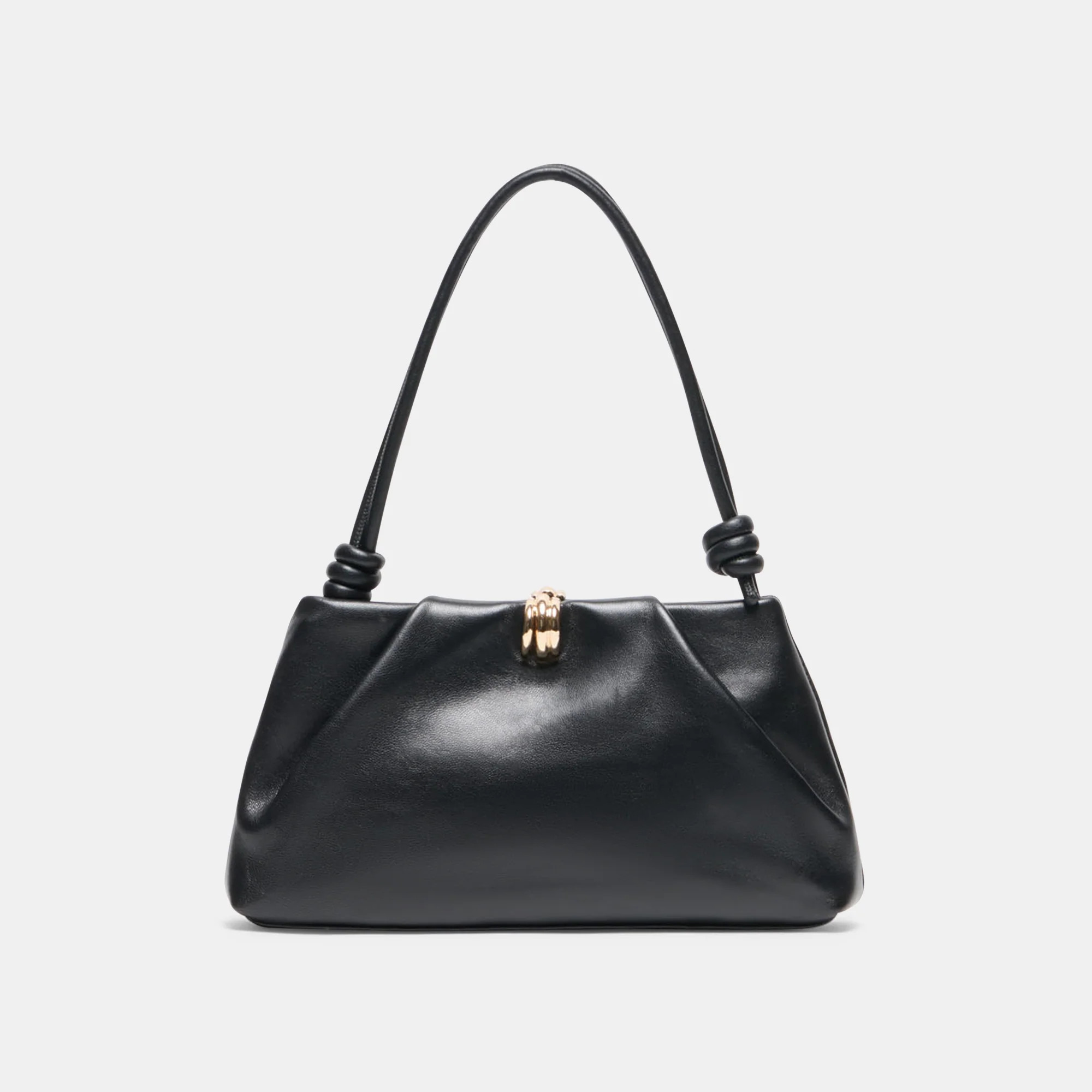 RAVEL Black Leather Adjustable Shoulder Bag | Dolce Vita | DolceVita.com