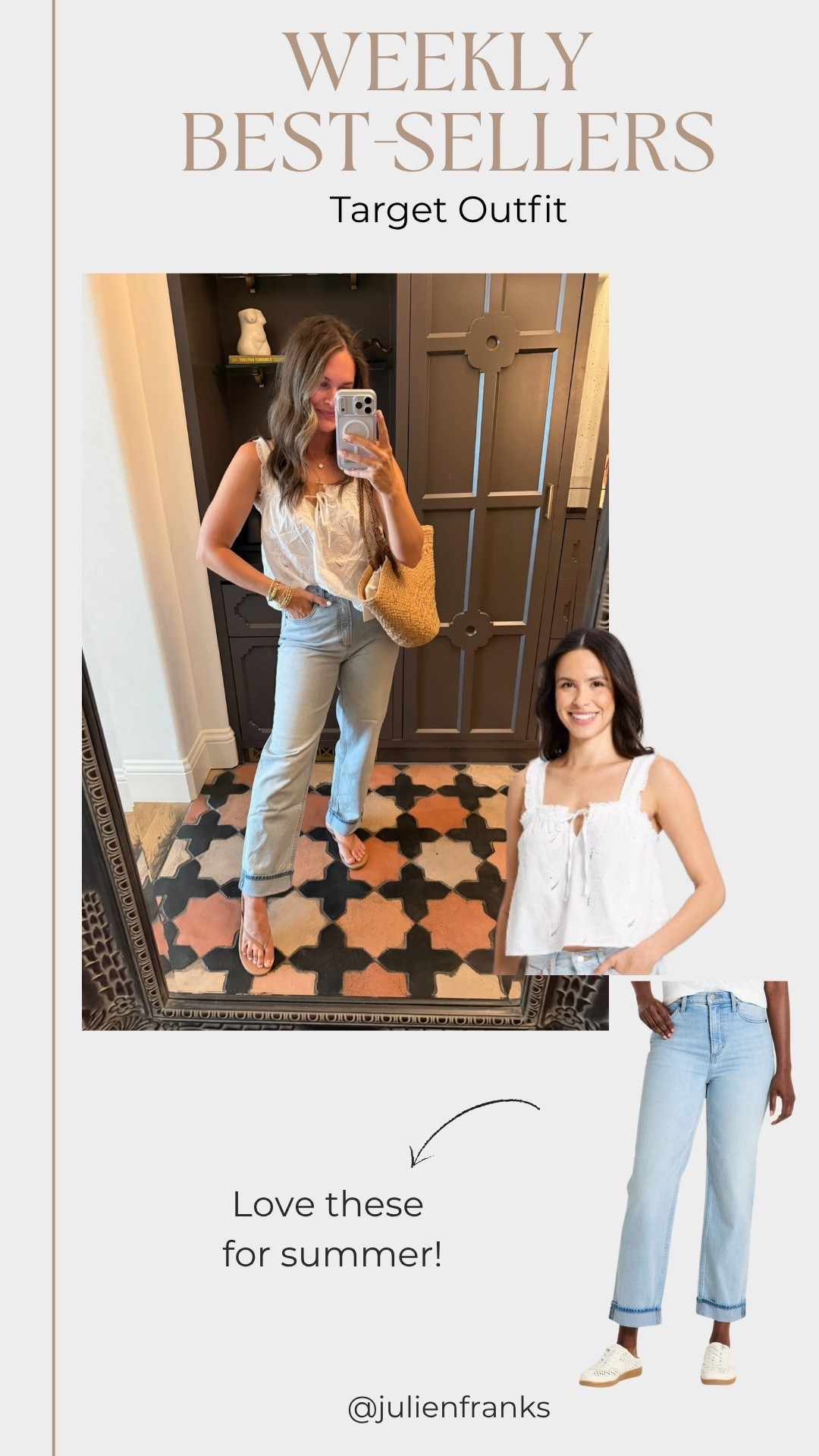 Truly the perfect summer pieces and the prices are so good. A white tank and summer jean are staples to reach for again and again!

#LTKmomlife #LTKmorningroutine #LTKootd
