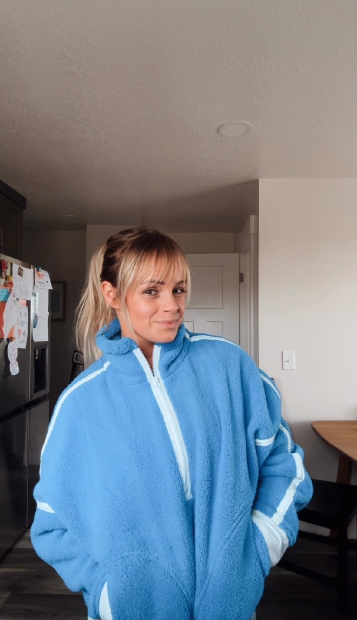 loving this blue fleece sweatshirt! Perfect for this rainy/ cold weather  

#LTKPetite #LTKActive #LTKootd