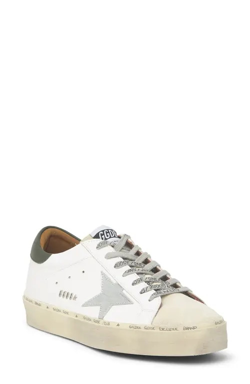Golden Goose Hi Star Platform Sneaker in White/Silver/Green at Nordstrom, Size 7Us | Nordstrom