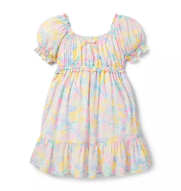 Floral Chiffon Puff Sleeve Dress | Janie and Jack