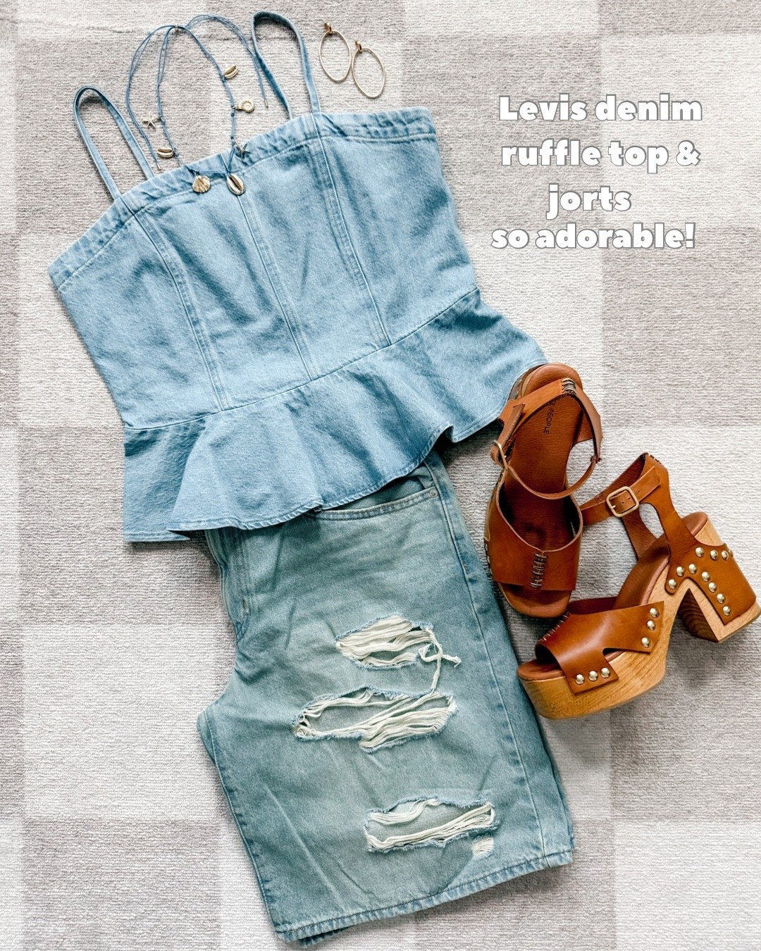 This Levi’s denim tank and jorts are so adorable! Loved it w/ chunky shoes. 
Tank M
Jorts sized up one 
👡Shoes true to size but not target 

#targetstyle #jorts #denimtop 

#LTKOver40 #LTKootd