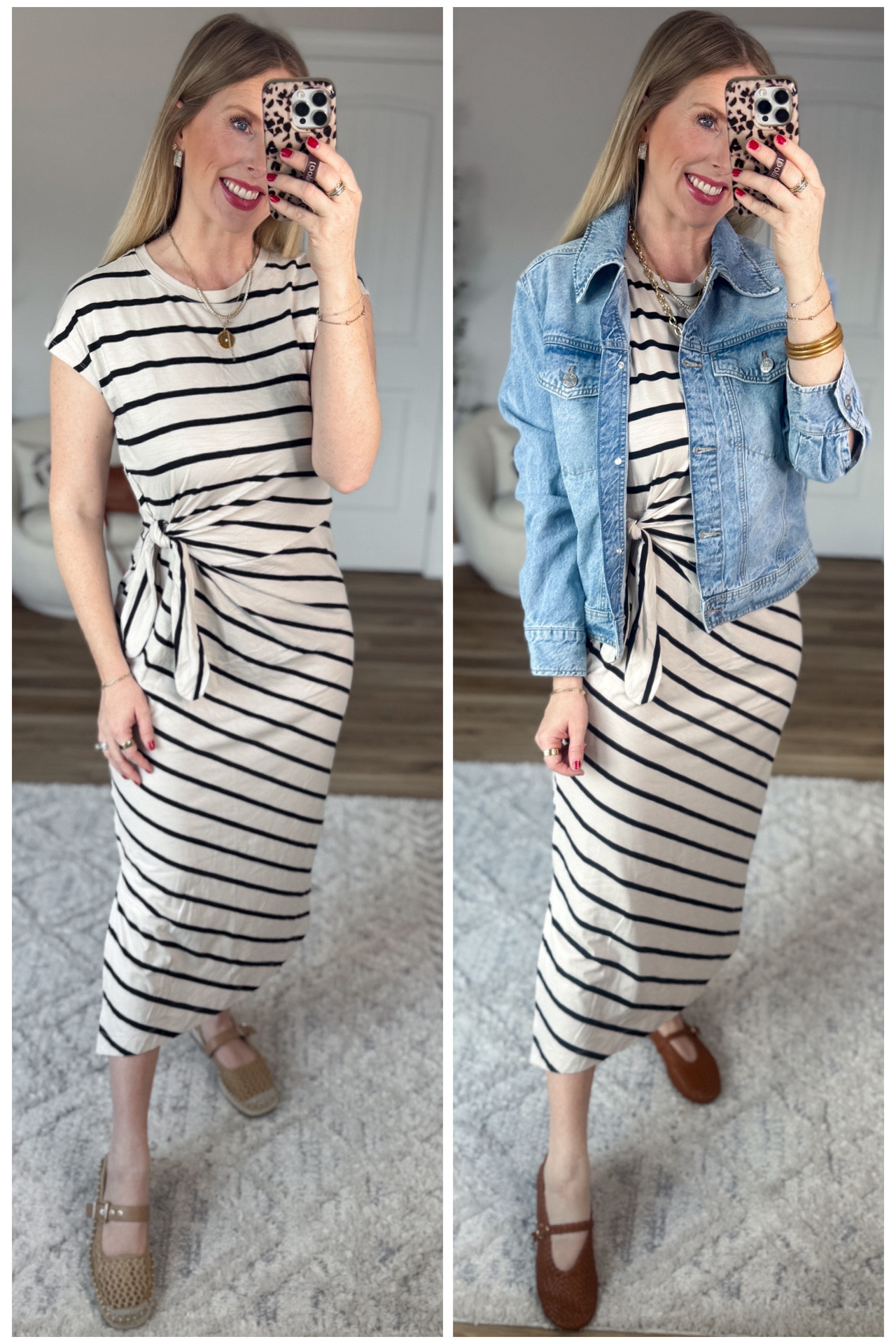 2 ways to style this striped midi dress from Walmart! 

#LTKootd #LTKgrwm #LTKWorkwear