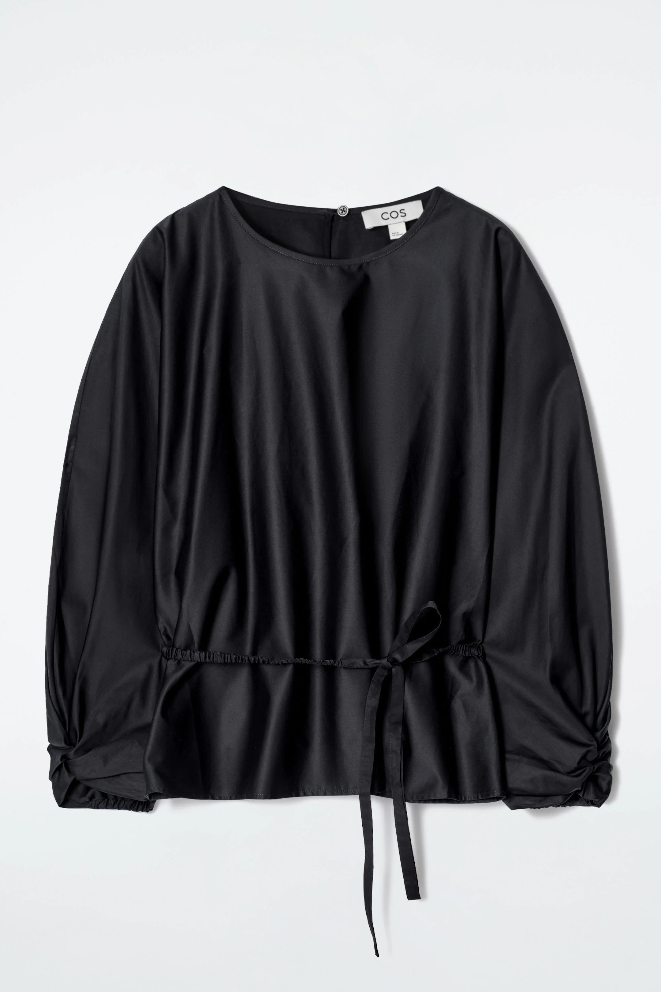 DRAWSTRING PEPLUM BLOUSE - NAVY | COS | COS UK