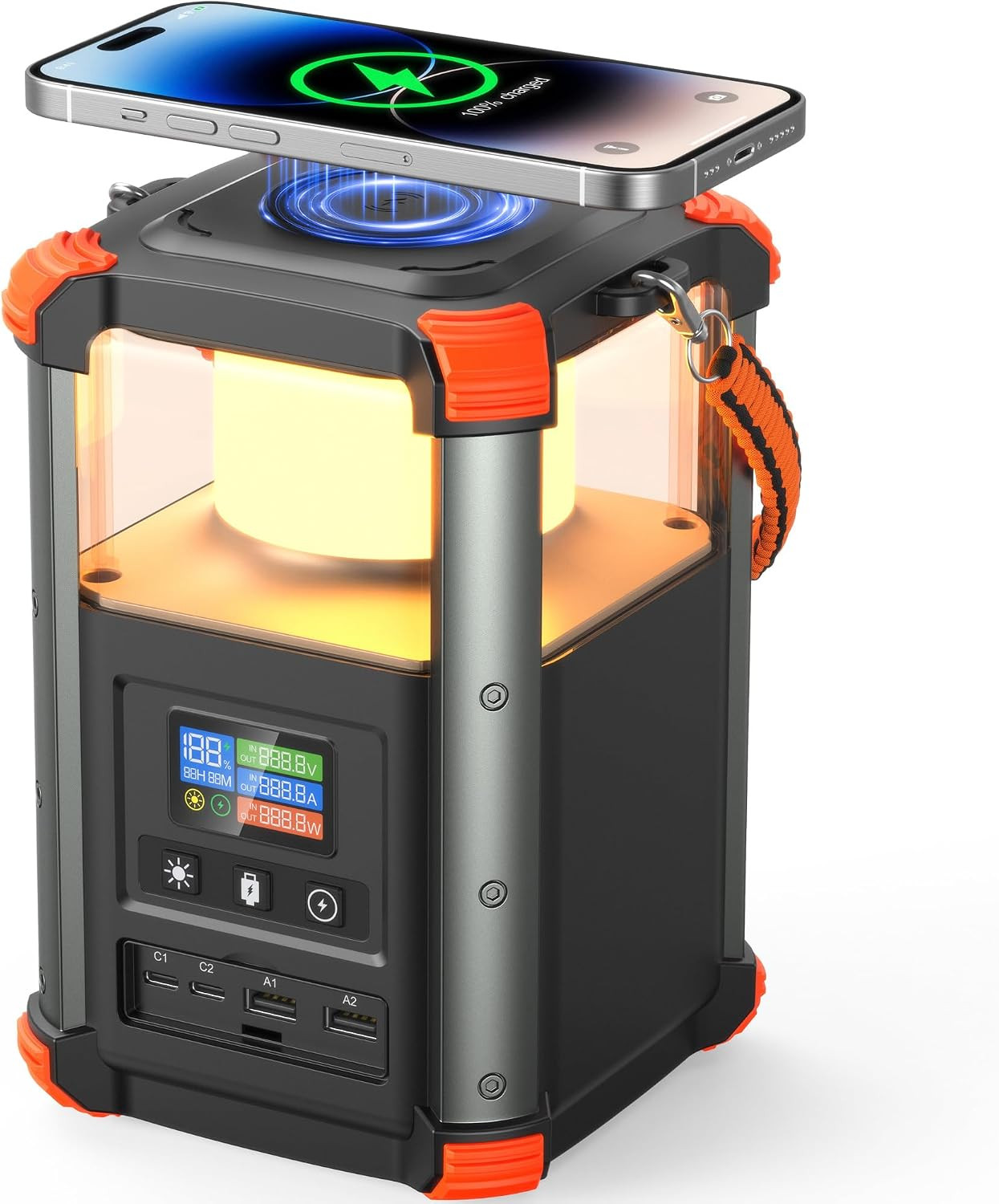 BLAVOR Power Bank Station, 236.8Wh/64,000 mAh Portable Power Station, 165W USB-C Output, Wireless Charger, IP67 Waterproof Camping Lantern, Small Generator for Laptop, Outdoor, Travel, and Emergencies | Amazon (US)