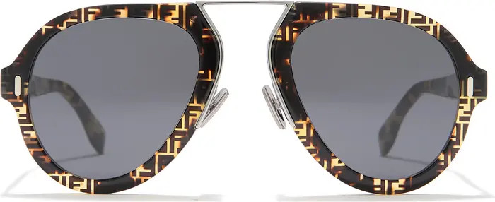 FENDI 53mm Logo Aviator Sunglasses | Nordstromrack | Nordstrom Rack