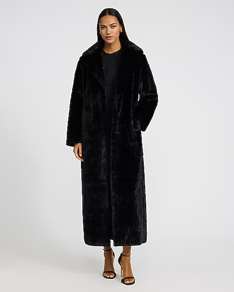 Soft Faux Fur Maxi Coat | Express