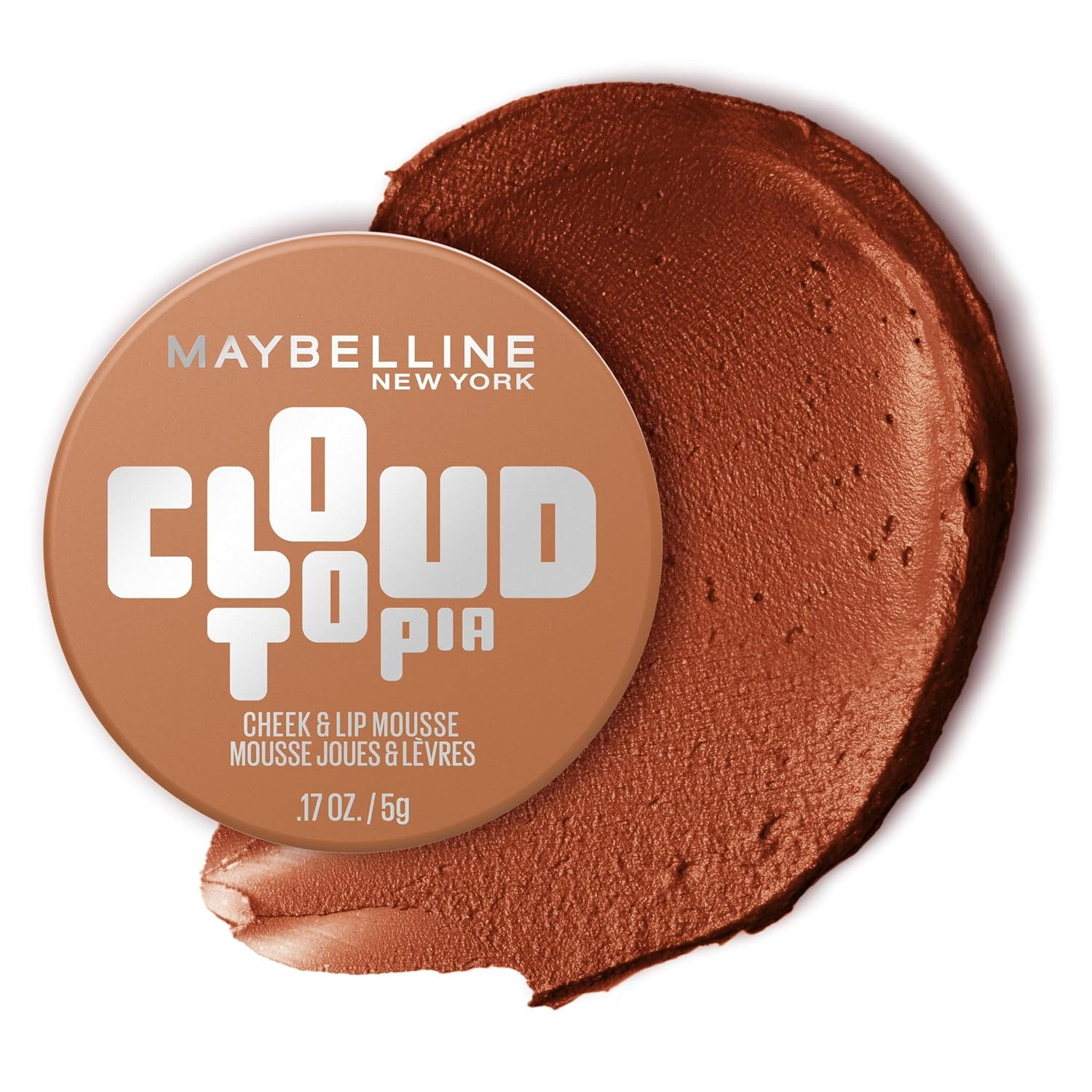 Maybelline Cloudtopia Blush for Cheeks and Lip Mousse, Ultra-Vivid, Pigmented Formula for Up to 14HR of Blush and Lip Makeup Color, Toasted Sky, 1 Count | Amazon (US)