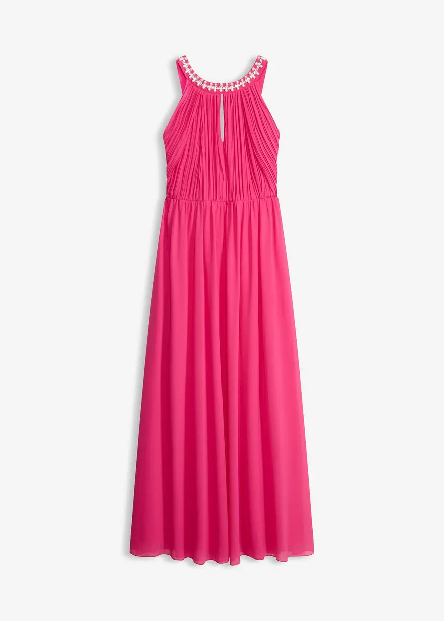 Maxikleid aus feinem Chiffon mit Drapierung | Bonprix DE