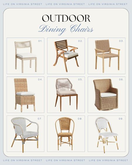 Loving all of these gorgeous outdoor dining chair options! Many could also be used indoors for a more durable alternative. We own the first rope chair and love that it’s stackable and that you can customize the seat cushion! They’re all perfect for outdoor dining!
.
#ltkhome #ltkseasonal #ltksalealert #ltkstyletip #ltkfamily patio dining chairs, outdoor chair ideas

#LTKHome #LTKSeasonal #LTKSaleAlert