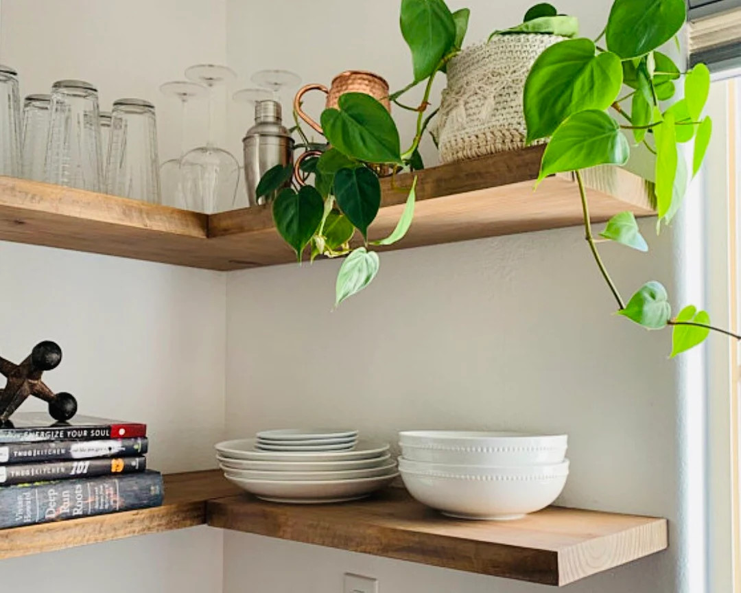 Floating Shelves Metal Bracket Ready to Hang DIY Natural - Etsy | Etsy (US)