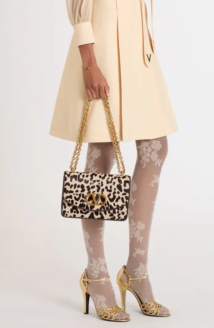 Vain VLOGO Genuine Calf Hair Shoulder Bag | Nordstrom