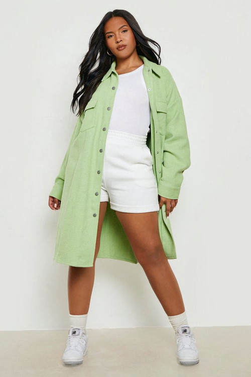 Plus Longline Shacket | Boohoo.com (US & CA)