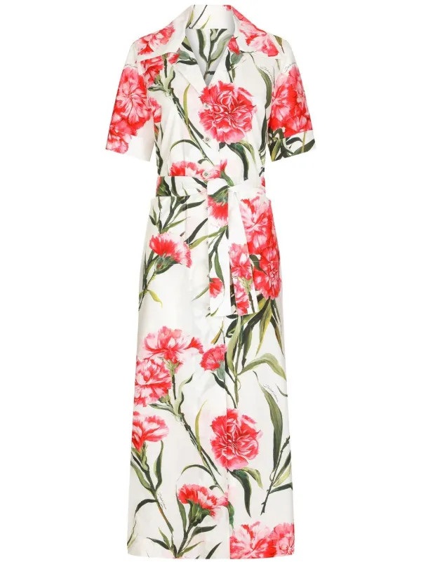 floral-print shirt dress | Farfetch Global