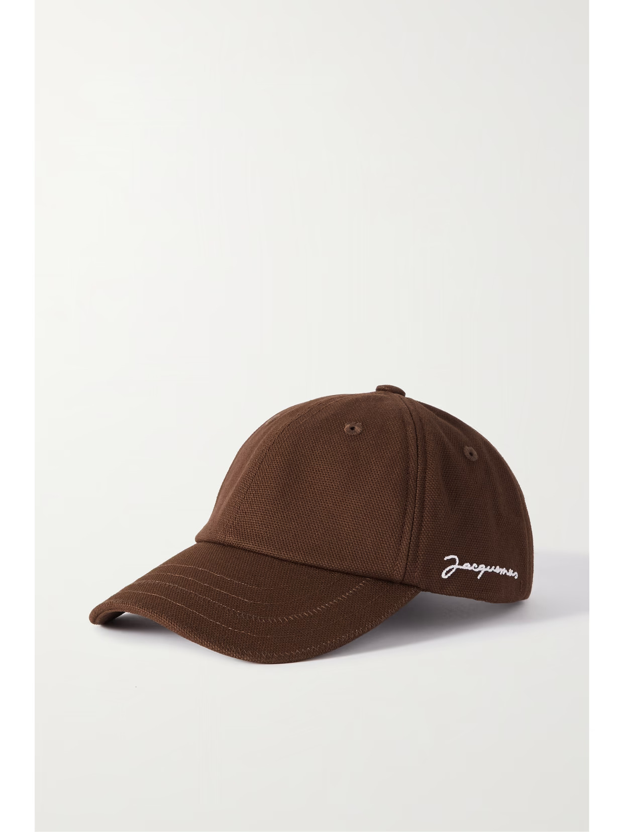 Jacquemus - La Casquette Embroidered Cotton-piqué Baseball Cap - Brown | NET-A-PORTER (UK & EU)