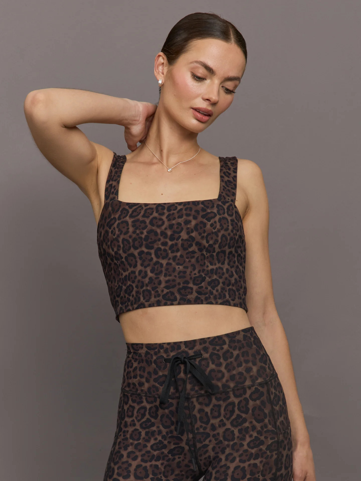 Square Neck Bra Top in Melt - Leopard Print | Carbon38