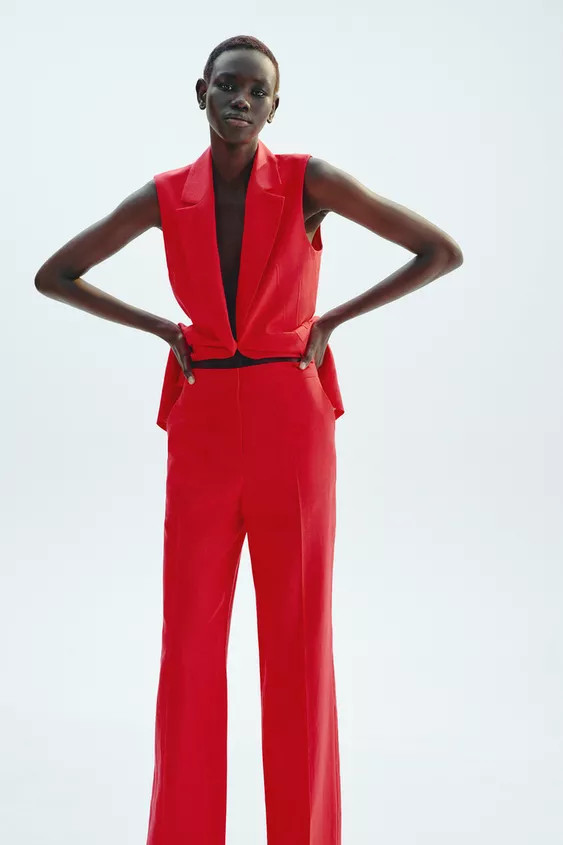 STRAIGHT LEG LINEN PANTS | Zara Canada