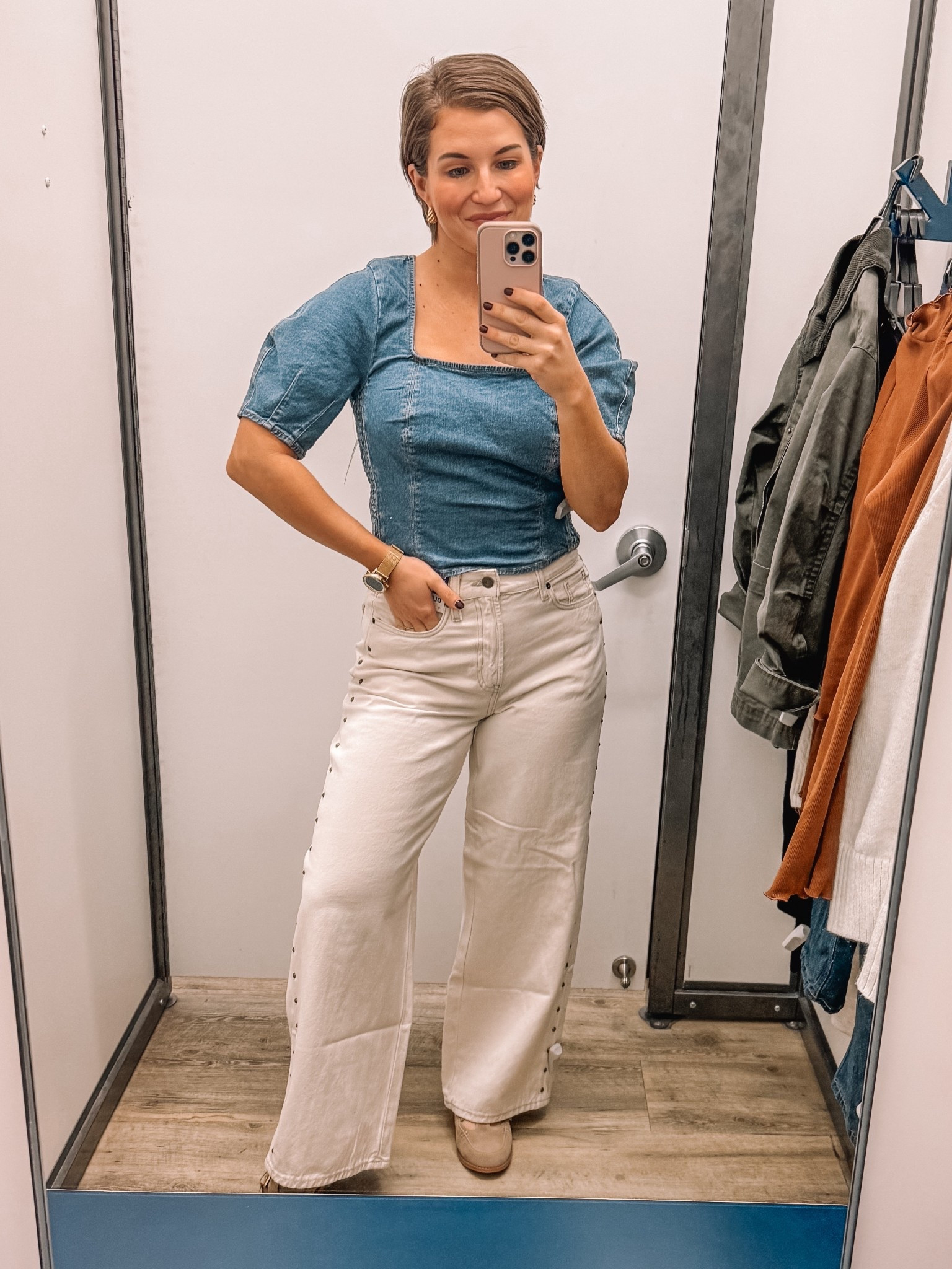 Love this simple denim top from old navy- on major sale today! 

#LTKFindsUnder50 #LTKSeasonal #LTKHoliday