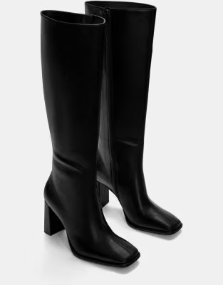 Pull&Bear high heeled boots in black | ASOS | ASOS (Global)