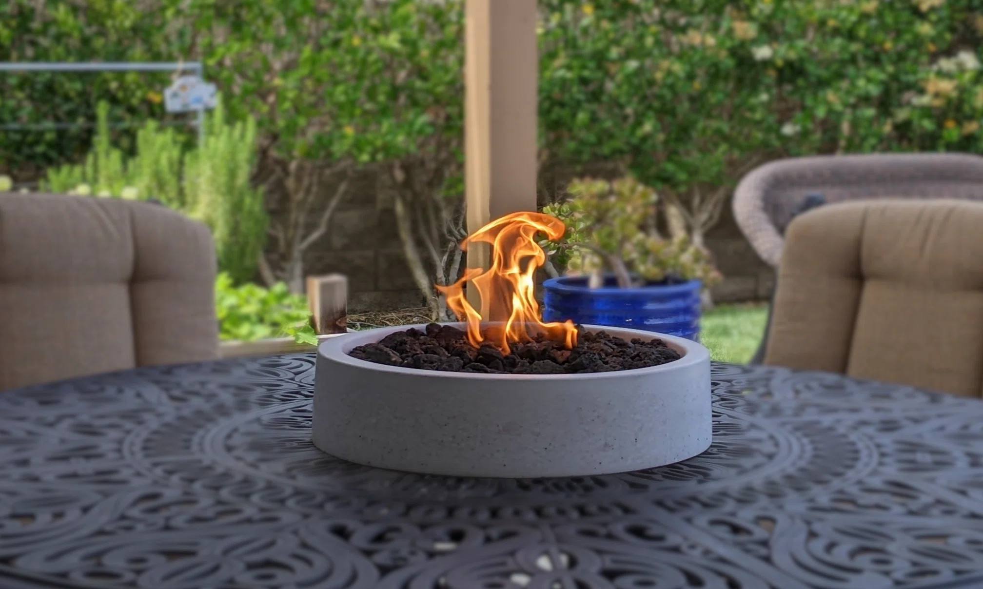 Stone Propane Outdoor Tabletop Fireplace | Wayfair North America