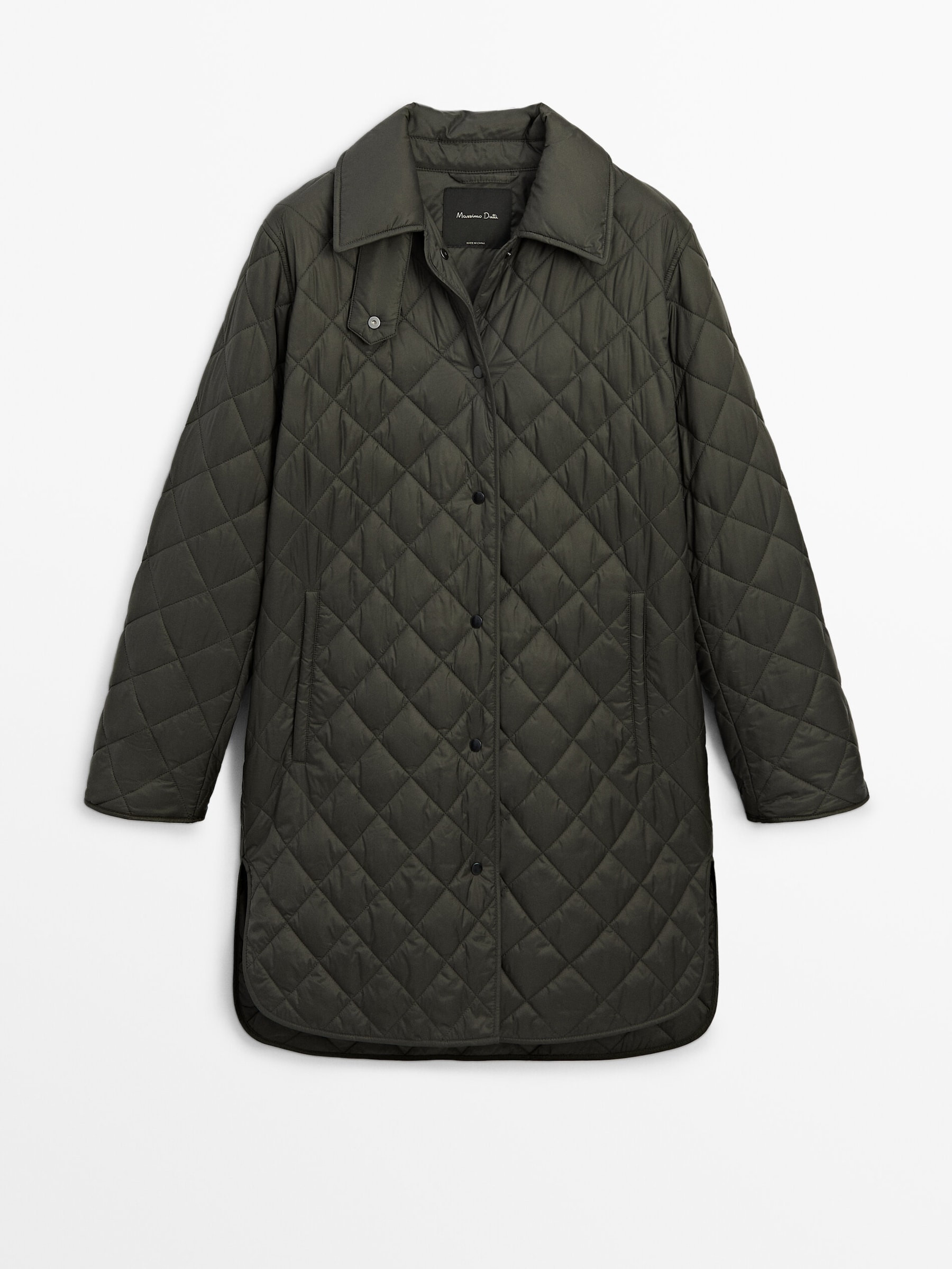 Quilted overshirt with snap buttons | Massimo Dutti US