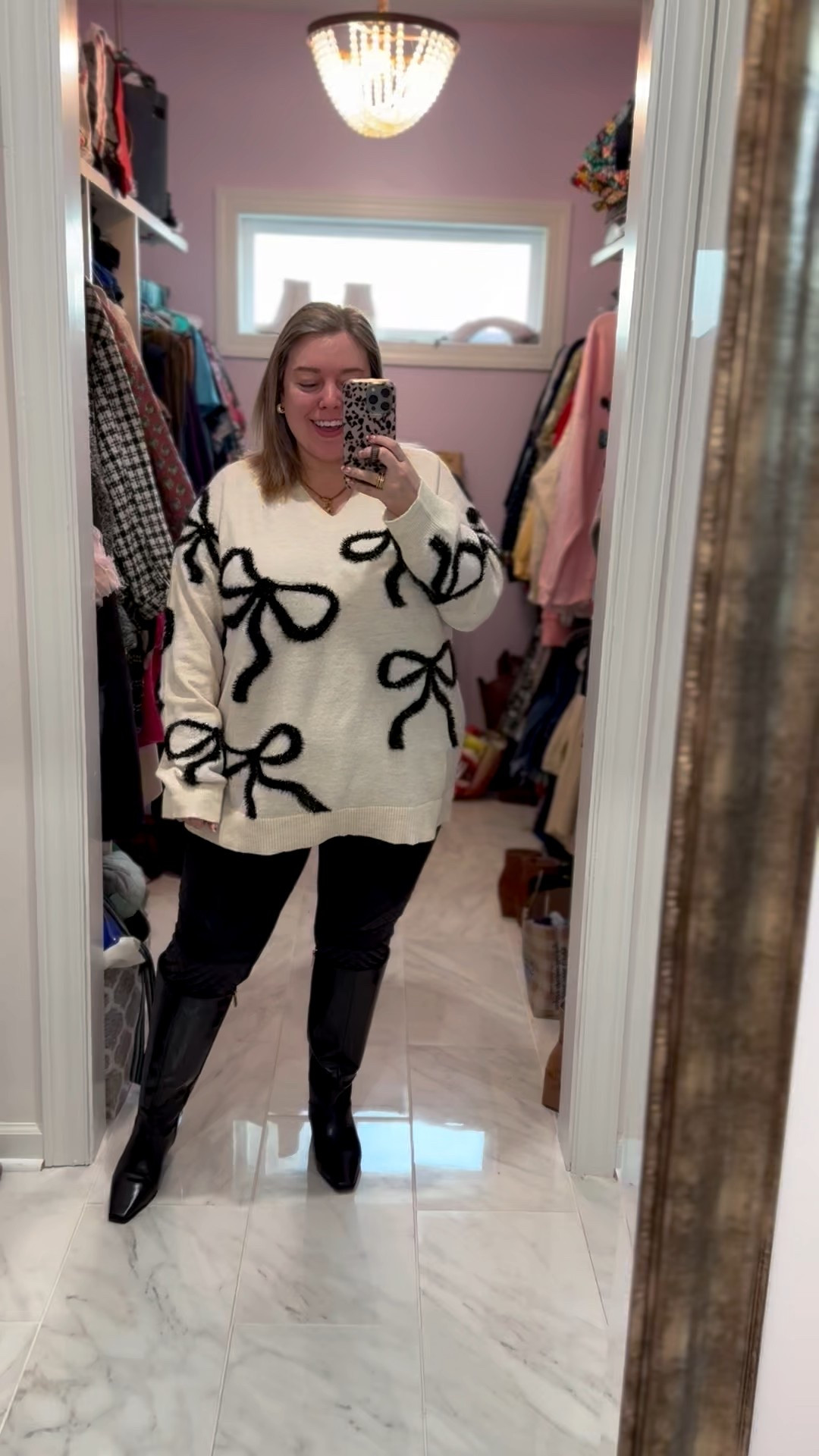 Happy Saturday! I absolutely love this outfit combo - an oversized sweater with these Spanx faux leather leggings 😍 Spanx leggings are on sale for under $50 today! And you can save 35% on my sweater with code OLIVIAULLA  

#LTKPlusSize #LTKootd #LTKSaleAlert