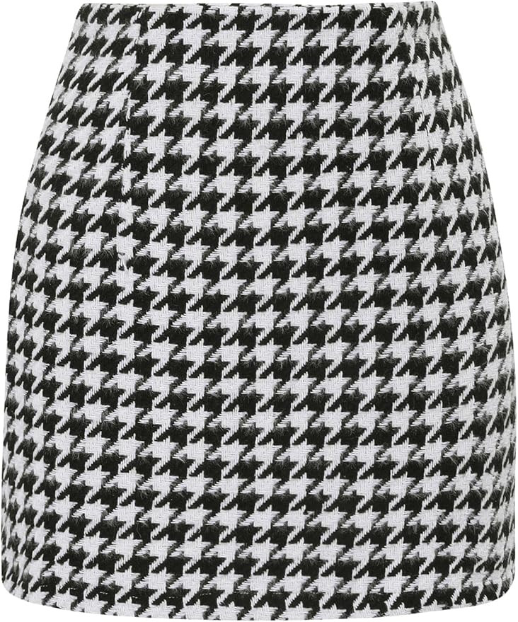 onlypuff Plaid Skirts for Women High Waisted Mini Skirts Ladies Fall Fashion Outfits Bodycon Abov... | Amazon (US)