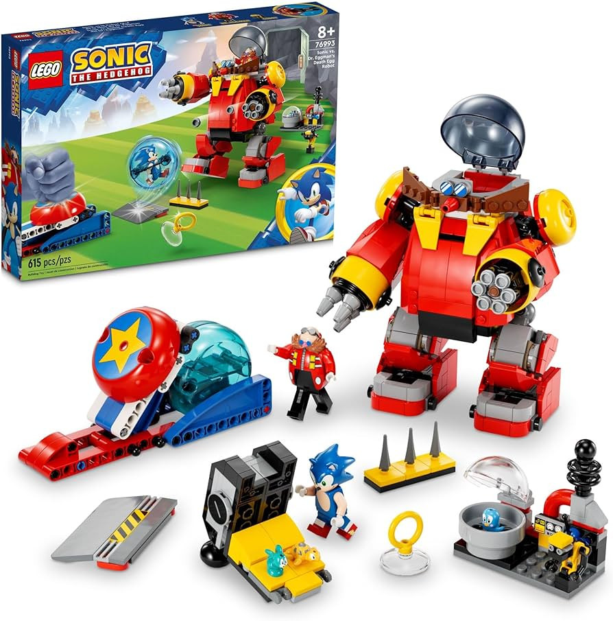 LEGO Sonic The Hedgehog Sonic vs. Dr. Eggman’s Death Egg Robot 76993 Sonic Toy Building Set for... | Amazon (US)