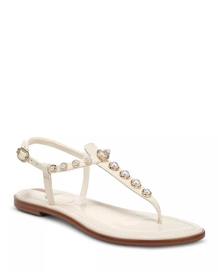 Women's Gigi Imitation Pearl Embellished Thong Sandals | Bloomingdale's (US)