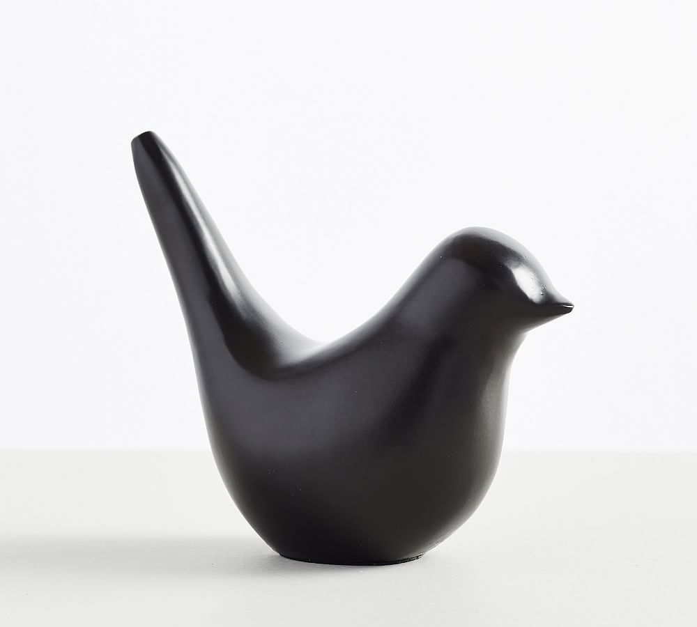 Metal Bird Decorative Object, Black, 6.25""W x 5""H | Pottery Barn (US)