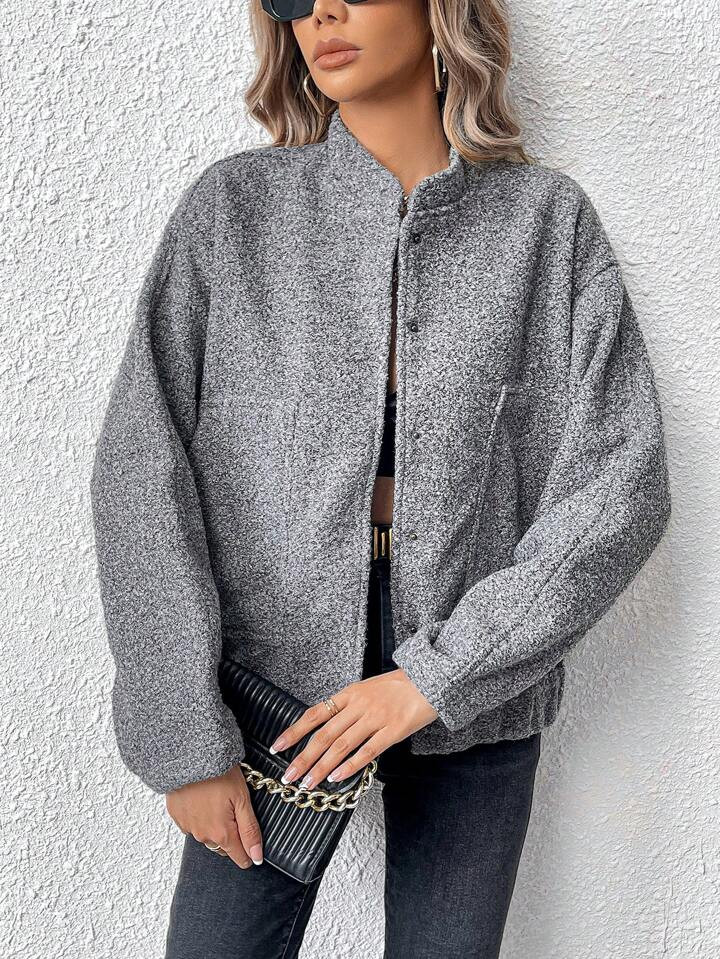 Taschen Einfarbig Lässig Damen Jacken | SHEIN