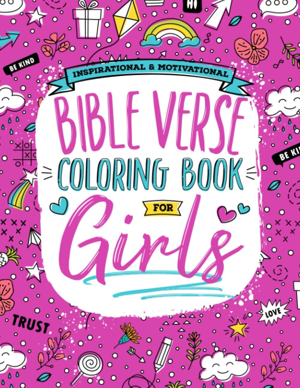 Inspirational & Motivational Bible Verse Coloring Book for Girls: Over 35 Beautiful Lettering Des... | Amazon (US)