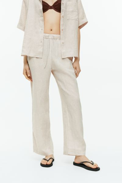 Linen Drawstring Trousers | H&M (UK, MY, IN, SG, PH, TW, HK)