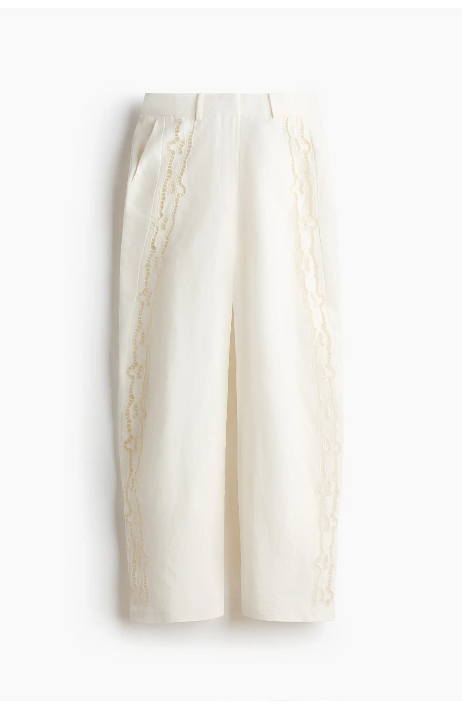 H&M Linen-blend Barrel Trousers | Nordstrom | Nordstrom