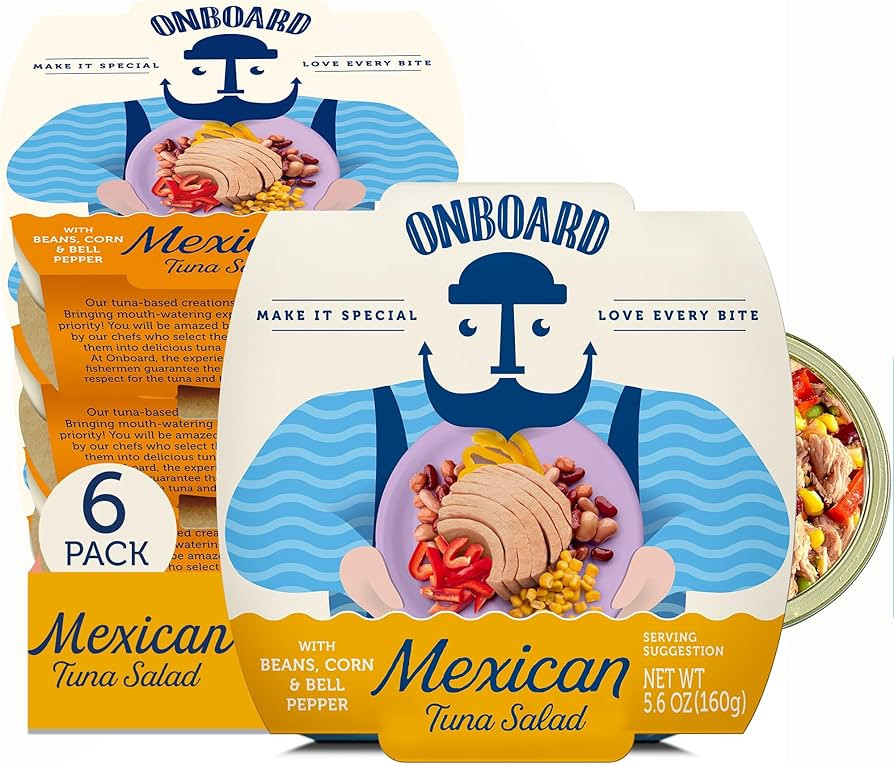 Onboard Ready to Eat Mexican Tuna Salad - Tuna Snacks with Beans, Peppers, Corn & Lime - High-Pro... | Amazon (US)