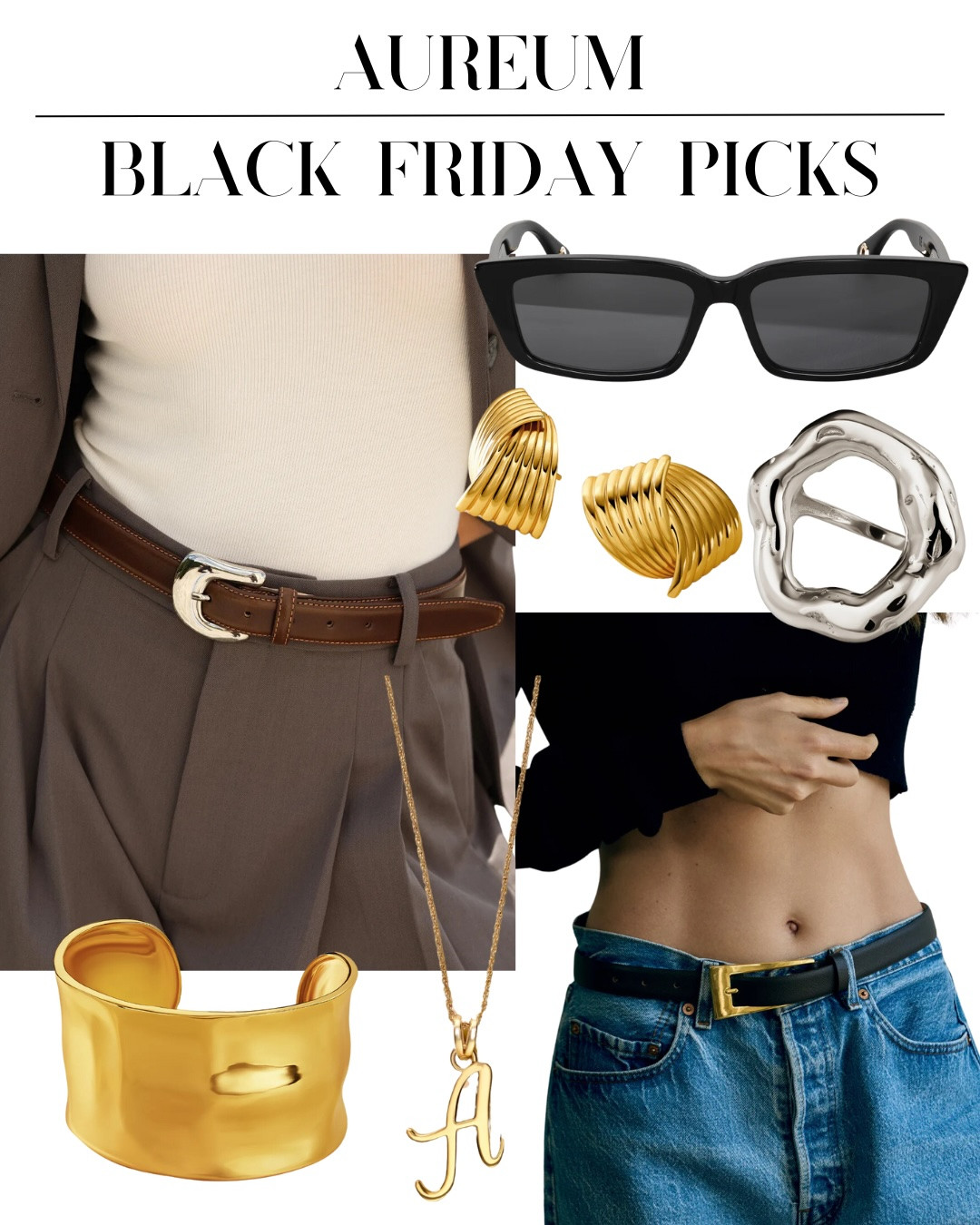 Were loving this FAMOUS Influencer Jewelry and accessories company! From chic sunglasses, to 24k plated jewelry and fabulous belts, Aureum is the place to shop! 

 #LTKCyberWeek