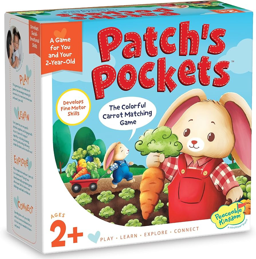 Peaceable Kingdom Patch's Pockets Color Matching Game for Toddlers - Fun Bunny & Carrot Game - De... | Amazon (US)