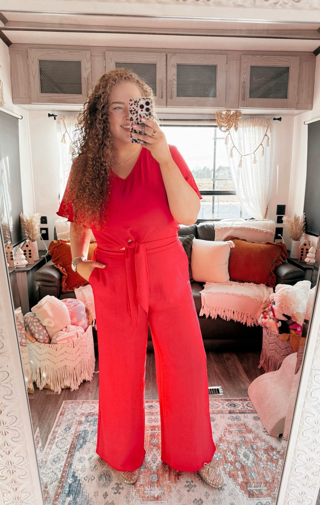 Holiday dressing but make it warm weather friendly ❤️✨ If you’re somewhere that still feels like summer in December, this is the perfect way to stay cool while still looking festive. Easy, comfy, and polished enough for any holiday event on the calendar.🎄 red two piece set | amazon red two piece set | short sleeve holiday outfit | warm weather holiday outfit | hot climate holiday outfit | red matching set | festive red outfit | dolce vita mules | blingy mules | dressy flat mules | holiday mules | comfortable holiday outfit | christmas outfit warm weather | holiday event outfit warm climate | christmas party outfit warm climate | festive outfit idea | lightweight holiday outfit | christmas in warm weather | red pants set | casual holiday outfit | dressy casual holiday look | holiday style ideas | seasonal outfit inspo | holiday chic outfit | red holiday set | amazon holiday outfit | easy holiday outfit | warm climate christmas style | festive but comfy outfit

#LTKootd #LTKHoliday #LTKdayinmylife