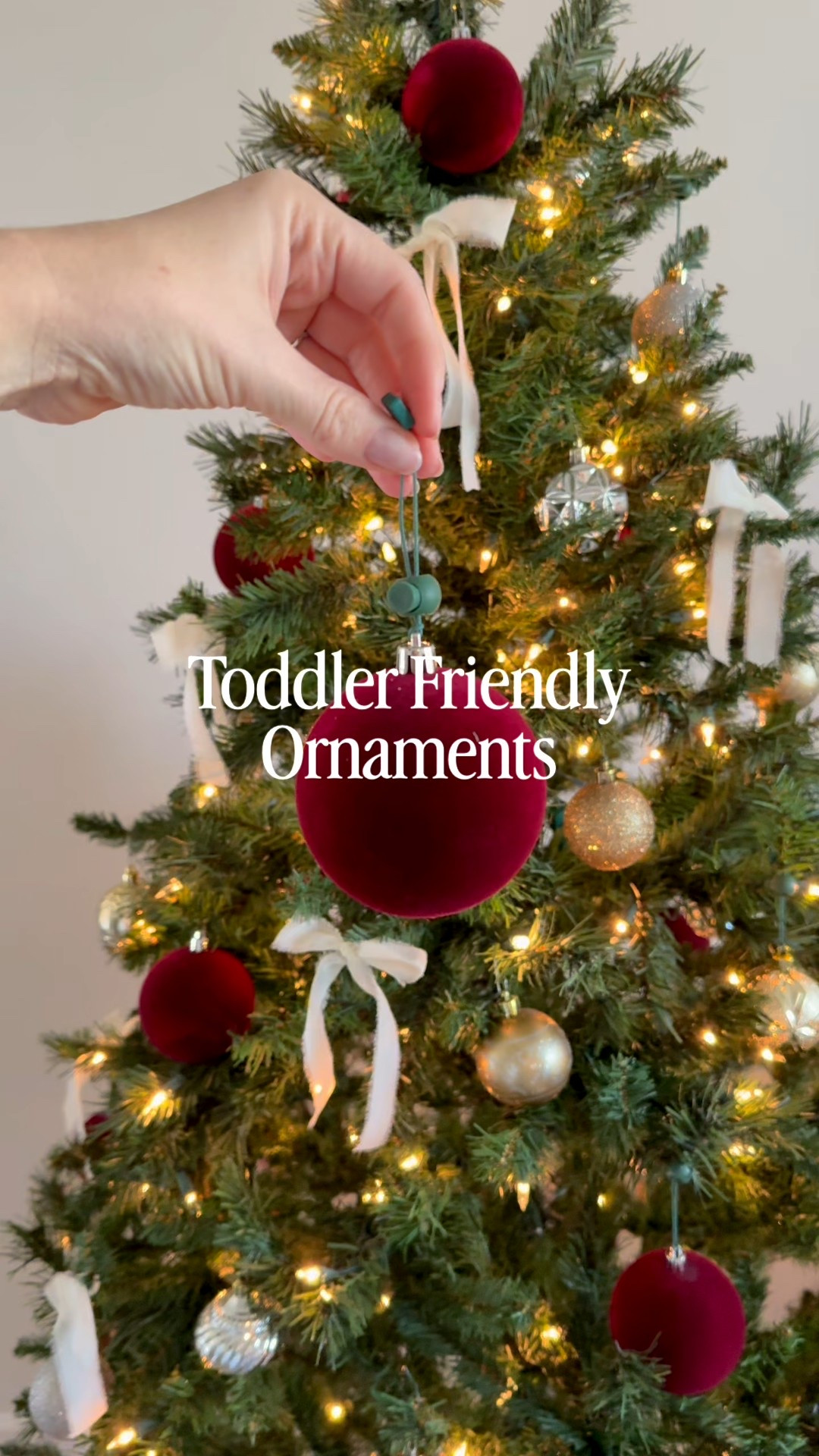 Cute shatterproof ornaments 🎄 I can’t have any glass ornaments on my tree with a toddler and I love the velvet and sparkly ornaments I added. The bows are also a very cute touch in my opinion!

#shatterproofornaments #toddlerfriendlydecorations #christmasdecorations #diydecorations #ornaments 

#LTKHoliday #LTKmomlife #LTKHome